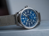 Laco Pilot Watches BASIC Aachen Blaue Stunde 39mm Blue Sunray Dial Men's Watch 862103.2