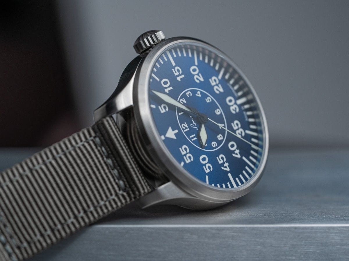 Laco Pilot Watches BASIC Aachen Blaue Stunde 39mm Blue Sunray Dial Men's Watch 862103.2