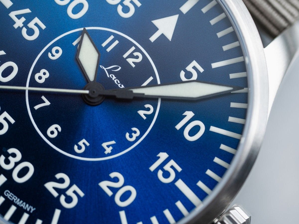 Laco Pilot Watches BASIC Aachen Blaue Stunde 39mm Blue Sunray Dial Men's Watch 862103.2