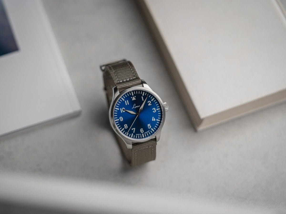 Laco Pilot Watches BASIC Augsburg Blaue Stunde 39mm Blue Sunray Dial Men's Watch 862102.2
