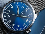 Laco Pilot Watches BASIC Augsburg Blaue Stunde 39mm Blue Sunray Dial Men's Watch 862102.2