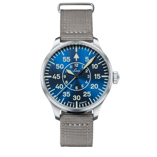 Laco Pilot Watches BASIC Aachen Blaue Stunde 39mm Blue Sunray Dial Men's Watch 862103.2