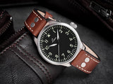 Laco Pilot Watches BASIC Augsburg 39mm Black Dial Men's Watch 861988