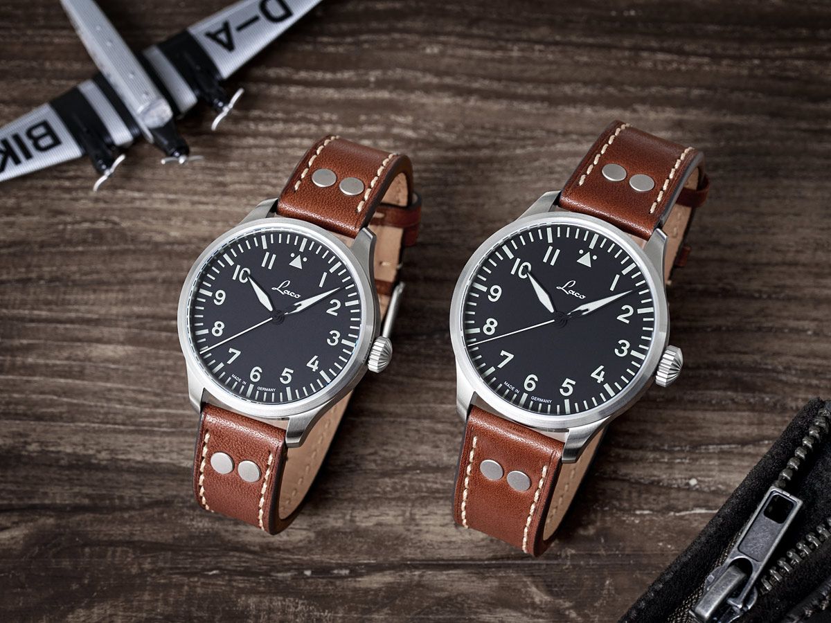Laco Pilot Watches BASIC Augsburg 39mm Black Dial Men's Watch 861988