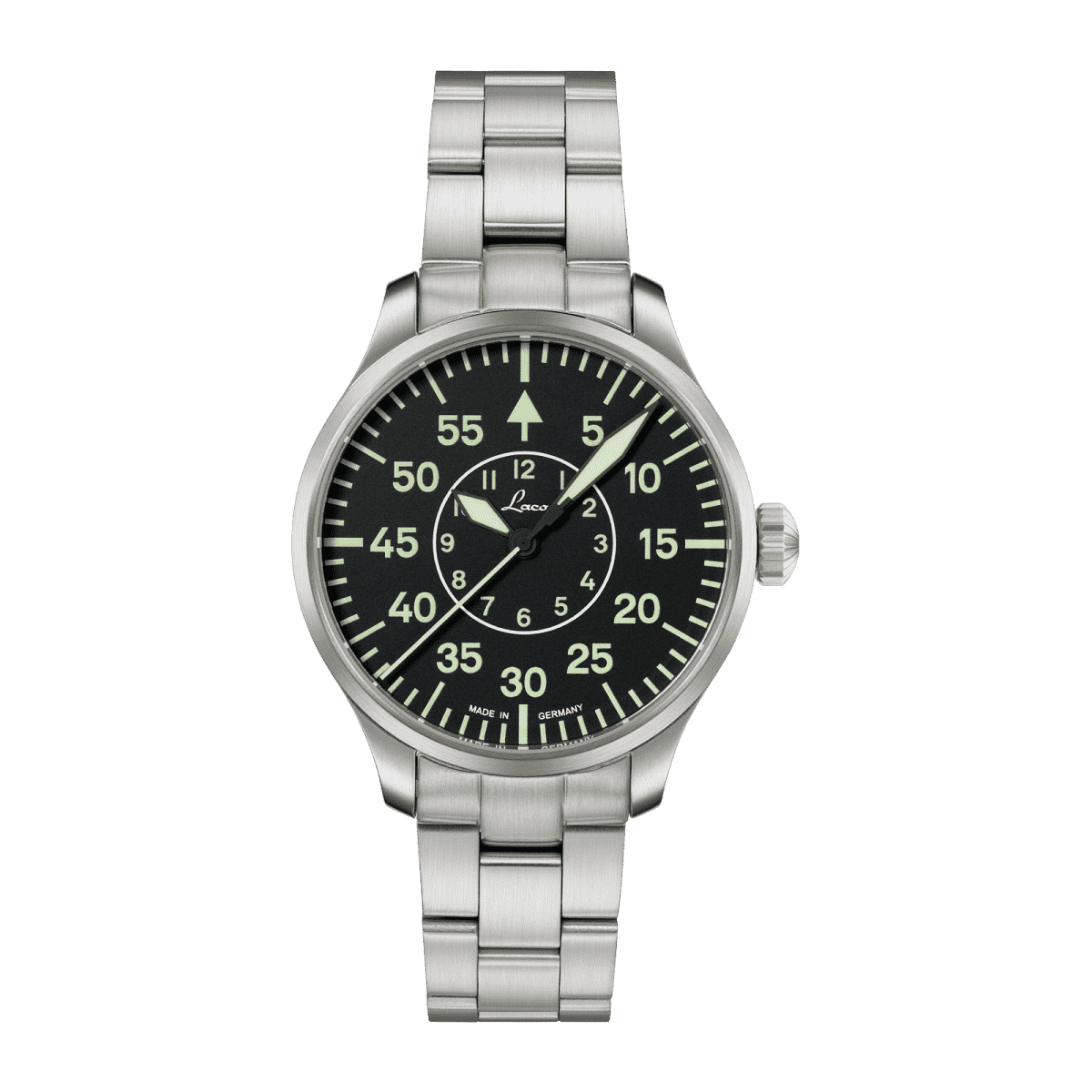Laco Pilot Watches BASIC Aachen MB 39mm Black Dial Men's Watch 862139