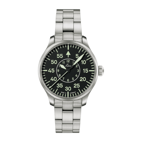 Laco Pilot Watches BASIC Aachen MB 39mm Black Dial Men's Watch 862139