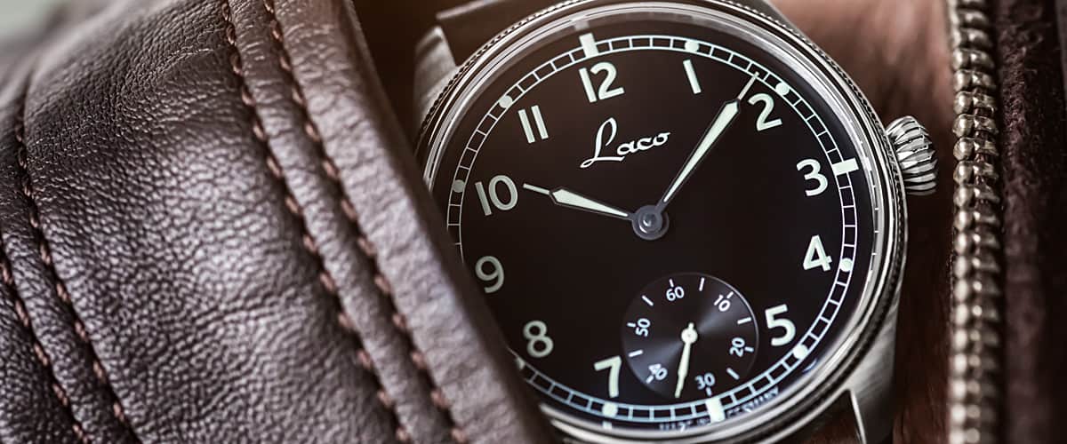 Laco Navy Watches Bremerhaven 42.5mm Matte Black Dial Men's Watch 862105.2