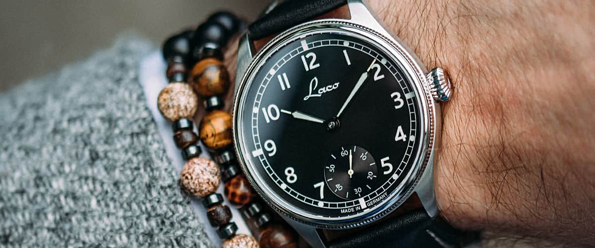 Laco Navy Watches Bremerhaven 42.5mm Matte Black Dial Men's Watch 862105.2