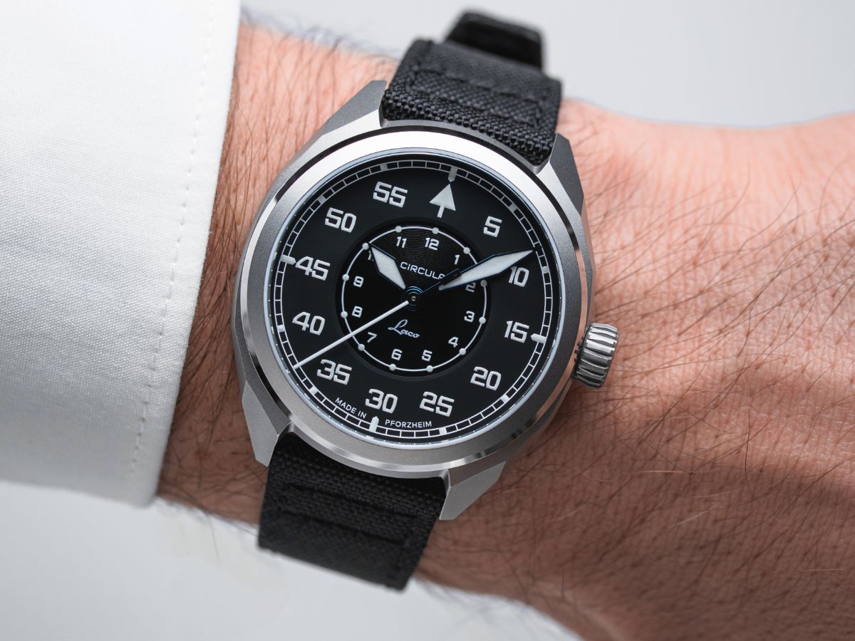 Laco Editions Pro-Lab 40mm Black and Sand Dial Men's Watch 862193