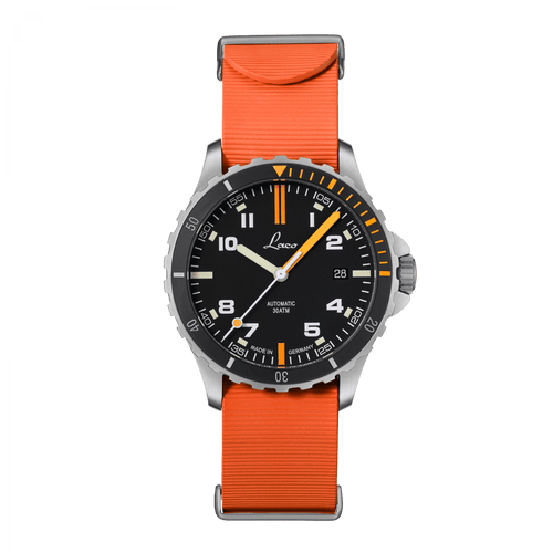 Laco Sport Watches Mojave RB 39mm Matte Black Dial Men's Watch 862132.RB