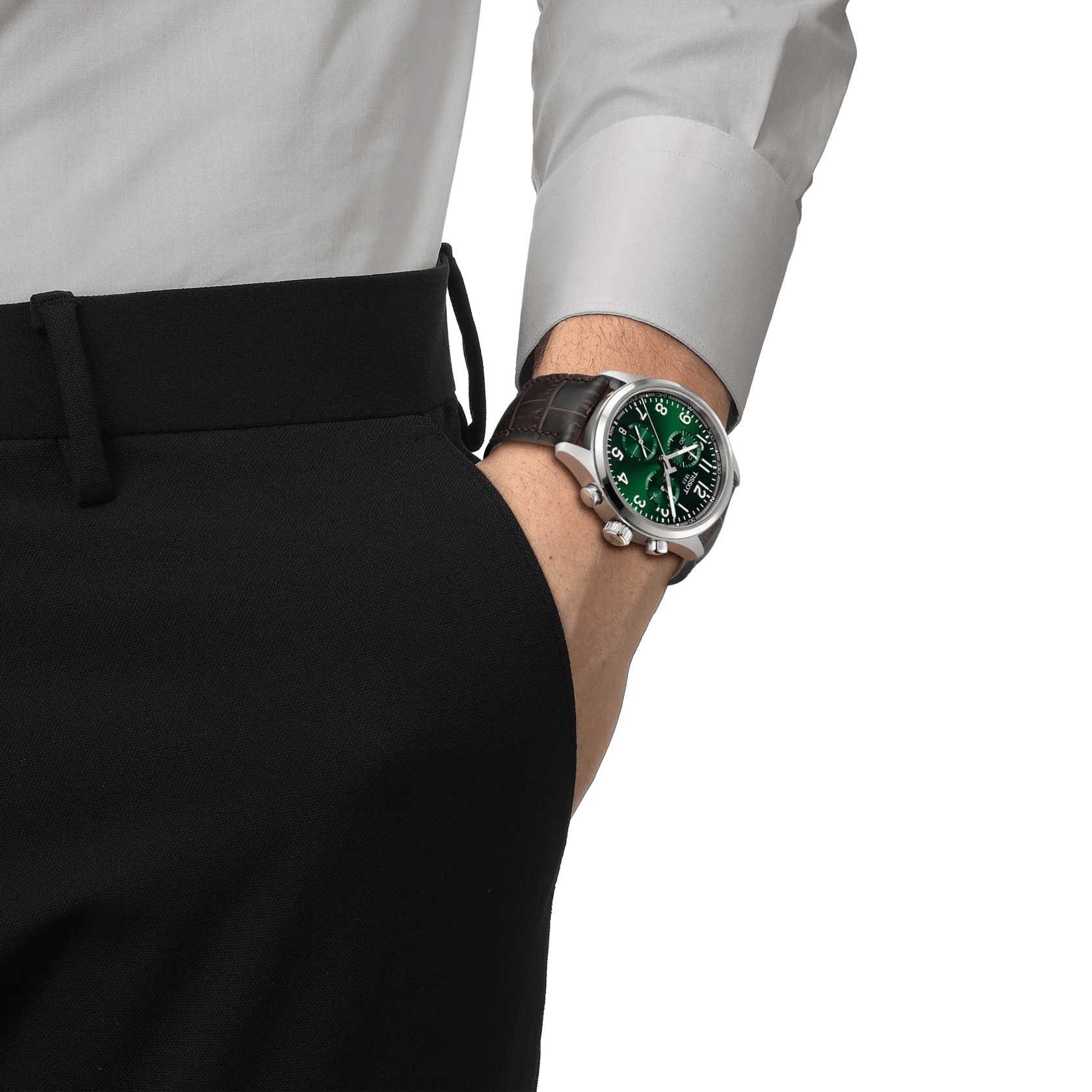 Tissot Chrono L 42mm Green Dial Men's Watch T1164171609200