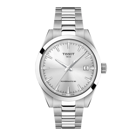 Tissot Gentleman Powermatic 80 Silicium 38mm Silver Dial Men's Watch T1658071103100