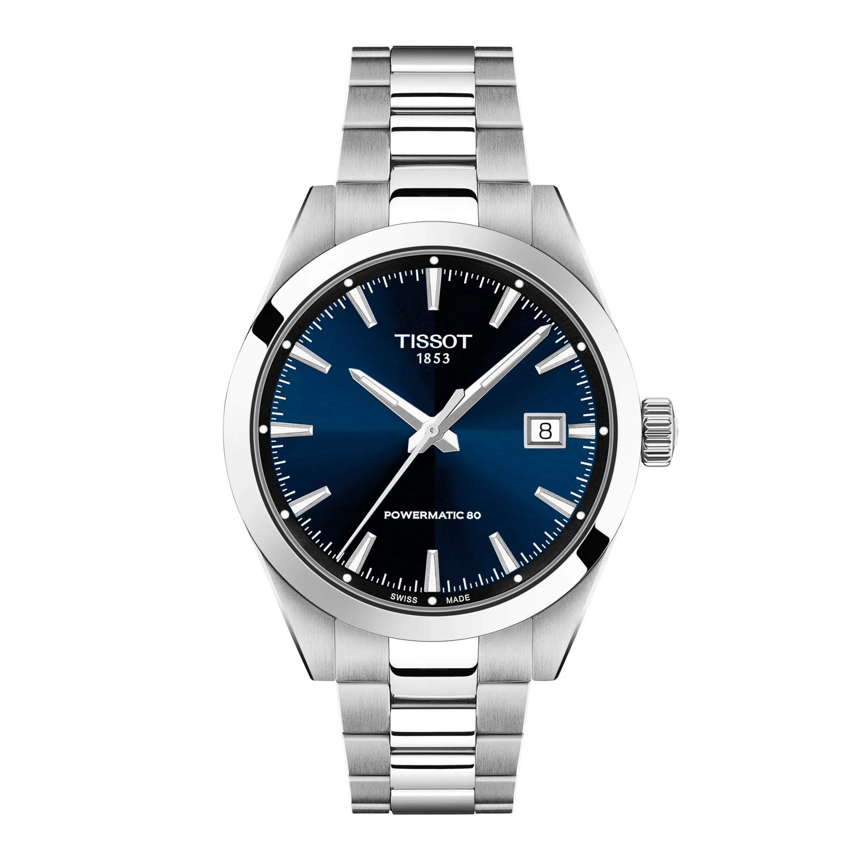 Tissot Gentleman Powermatic 80 Silicium 38mm Blue Dial Men's Watch T1658071104100