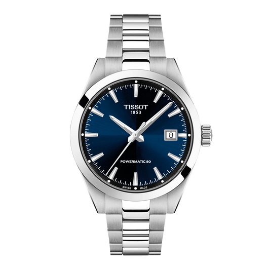 Tissot Gentleman Powermatic 80 Silicium 38mm Blue Dial Men's Watch T1658071104100