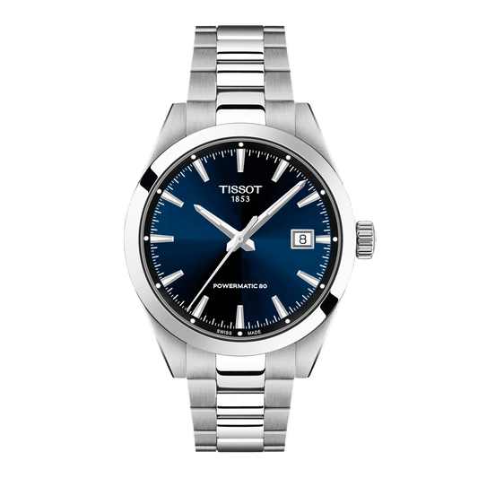 Tissot Gentleman Powermatic 80 Silicium 38mm Blue Dial Men's Watch T1658071104100
