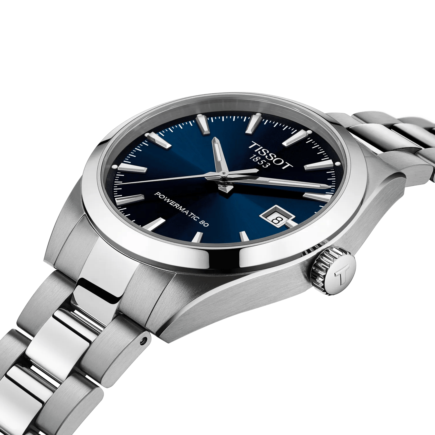 Tissot Gentleman Powermatic 80 Silicium 38mm Blue Dial Men's Watch T1658071104100