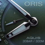 Oris Aquis Dat Watt Limited Edition II 43.5mm Green Dial Men's Watch 01 743 7734 4197-Set