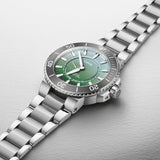 Oris Aquis Dat Watt Limited Edition II 43.5mm Green Dial Men's Watch 01 743 7734 4197-Set