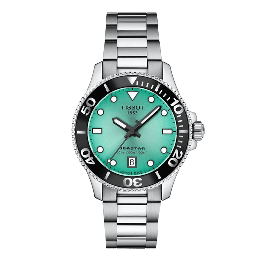 Tissot Seastar 1000 36mm Turquoise Dial Women's Watch T1202101109100