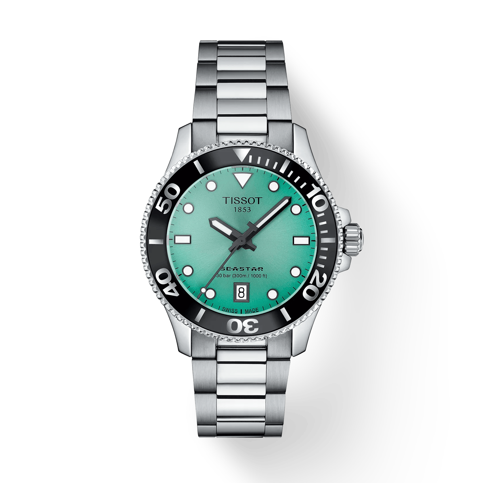 Tissot Seastar 1000 36mm Turquoise Dial Women's Watch T1202101109100