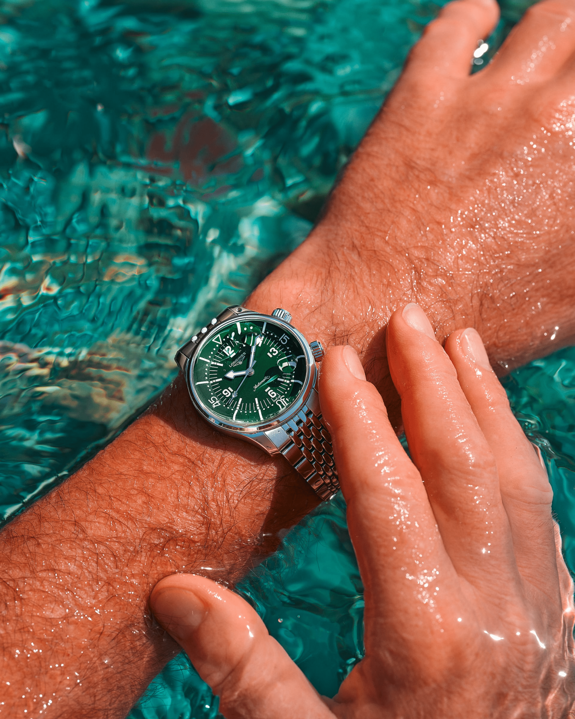 Longines Legend Diver 39mm Green Dial Men's Watch L37644066