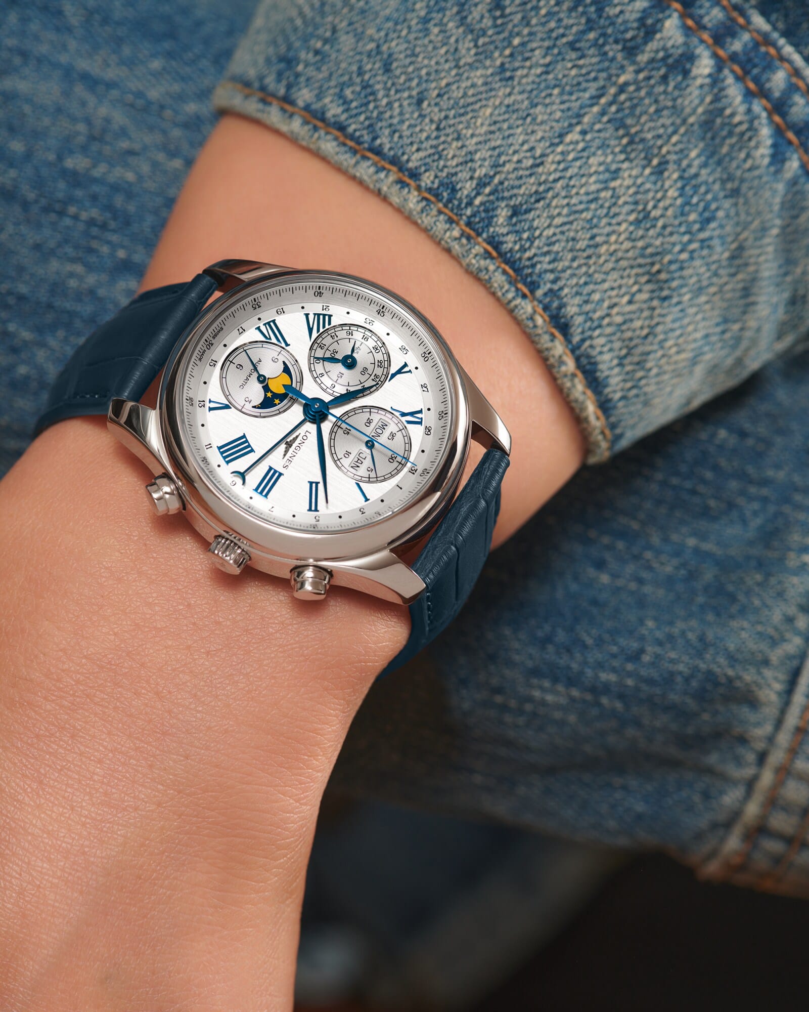 Longines Master Collection Chrono Moonphase 40mm Opaline Ivory Dial Men's Watch L26734712