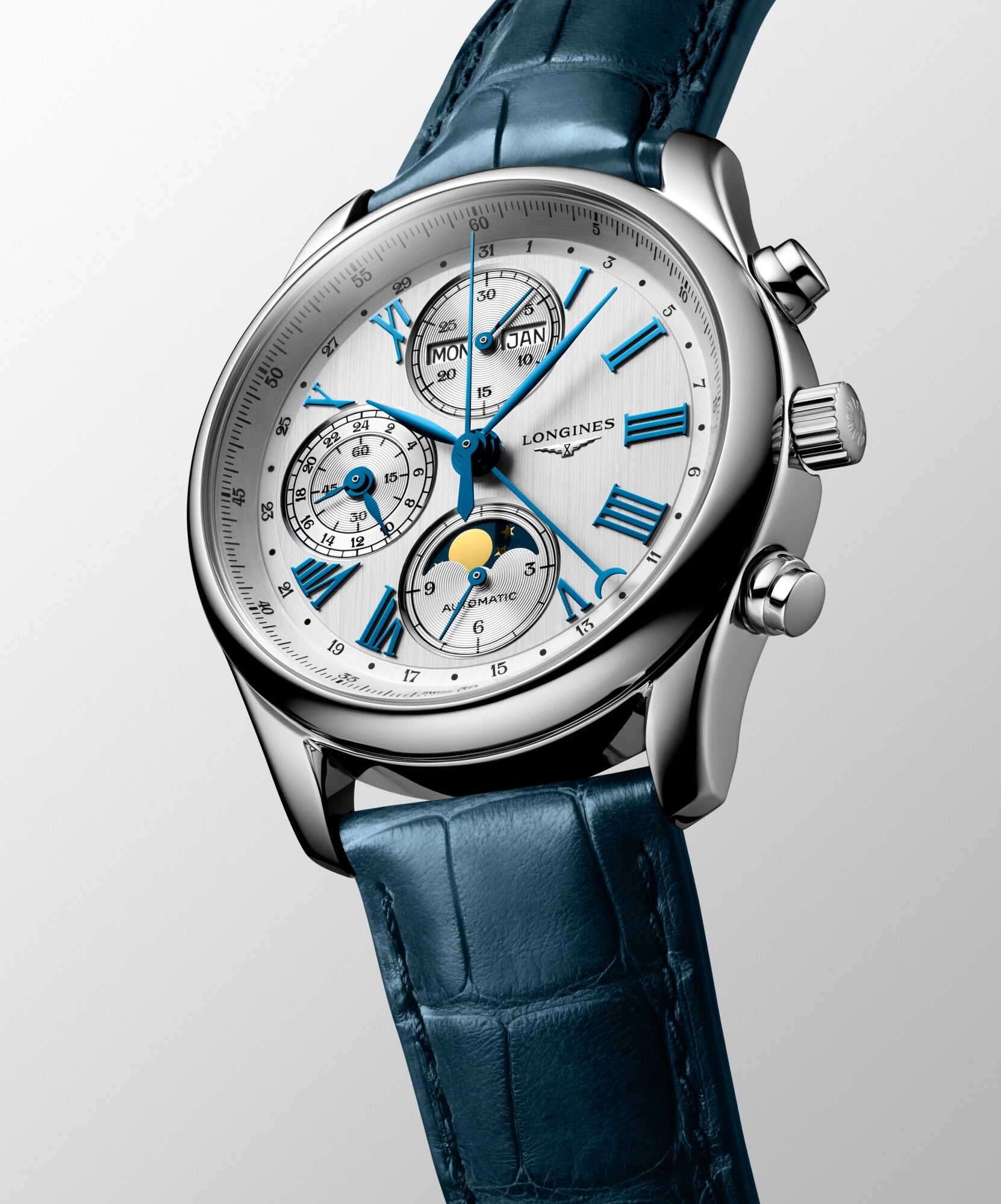 Longines Master Collection Chrono Moonphase 40mm Opaline Ivory Dial Men's Watch L26734712
