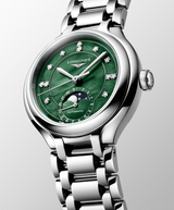Longines PrimaLuna Moonphase 34mm Green Mother of Pearl Dial Women's Watch L81264076