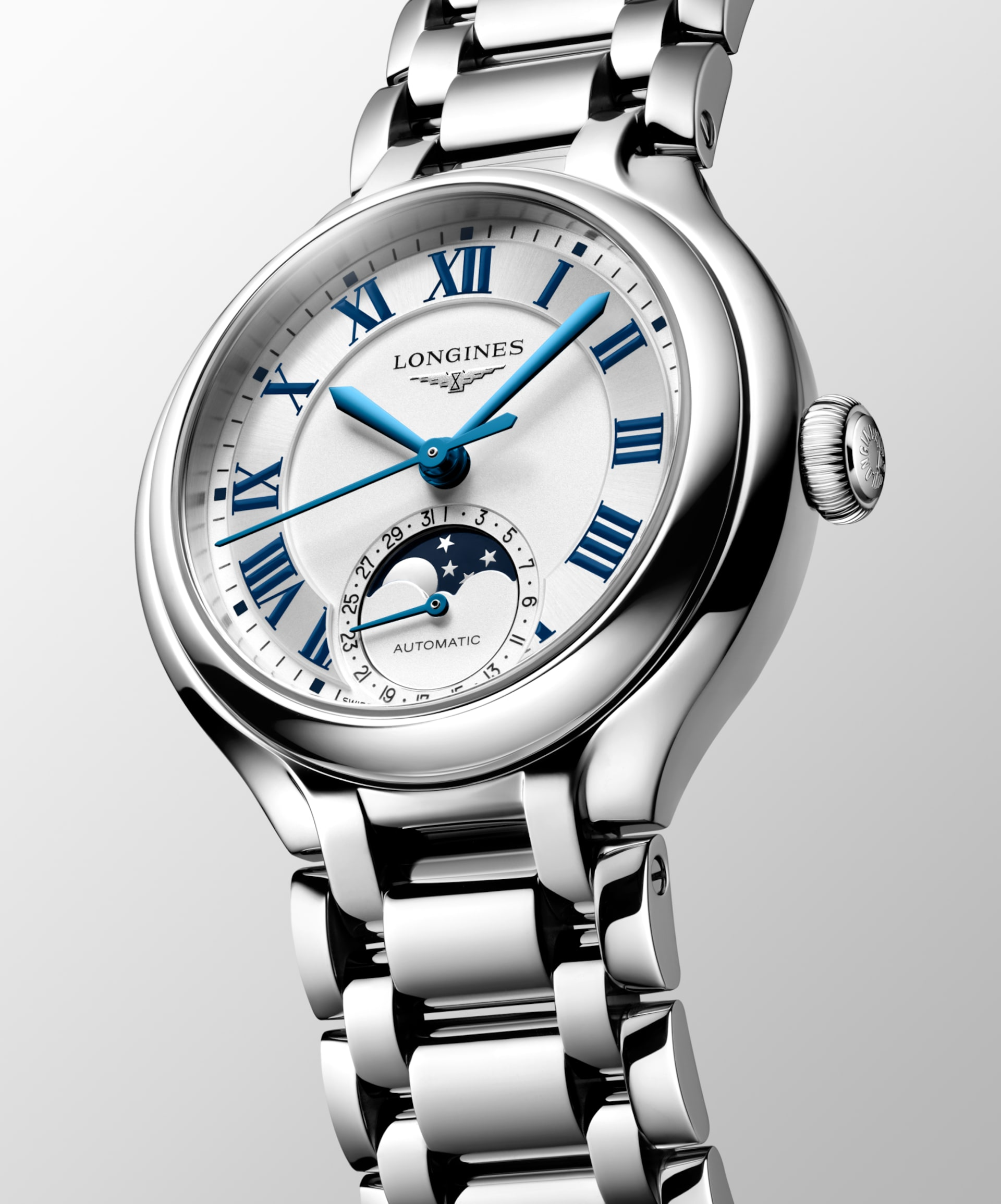 Longines PrimaLuna Moonphase 34mm Opaline Ivory Dial Women's Watch L81264716