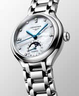 Longines PrimaLuna Moonphase 34mm White Mother of Pearl Dial Women's Watch L81264876