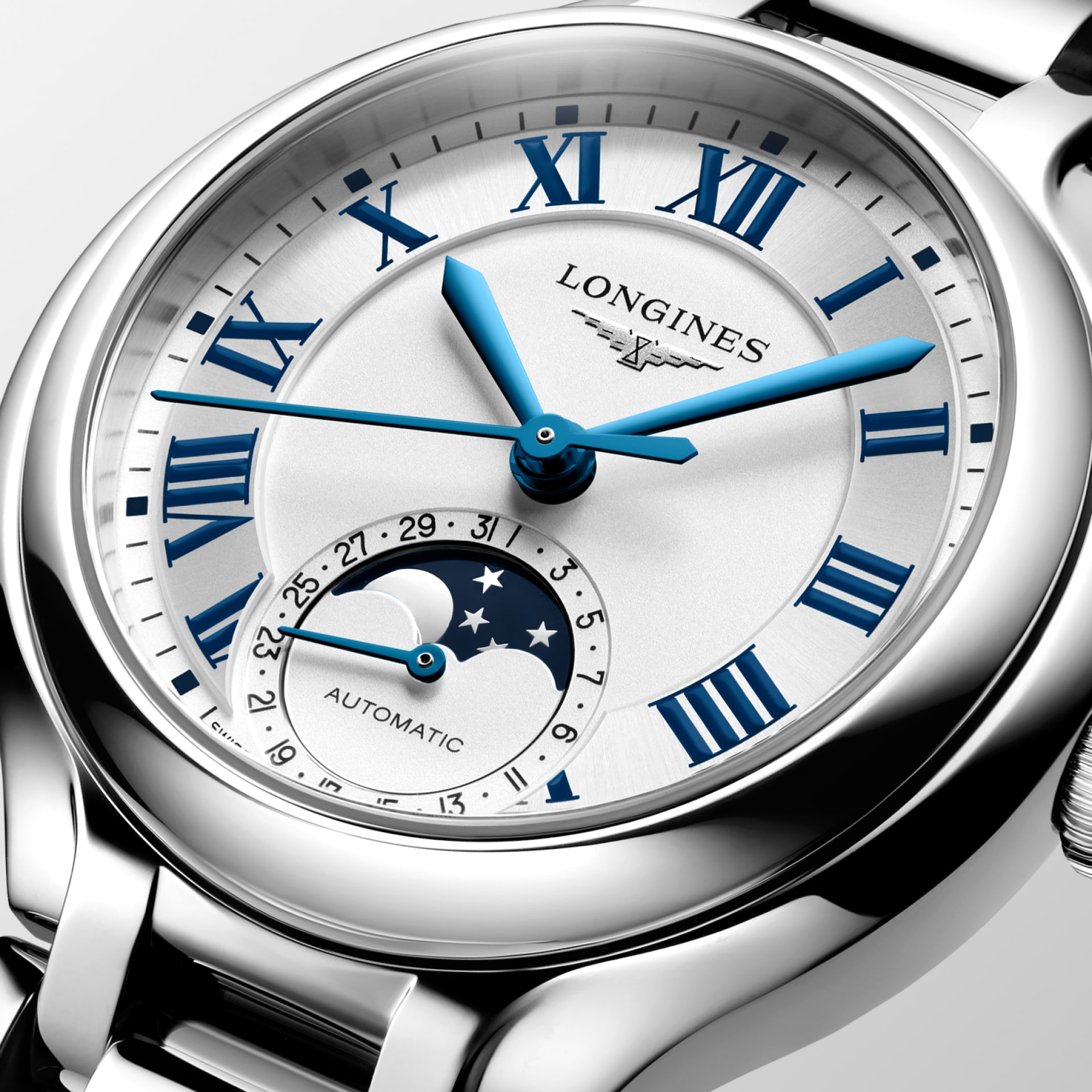 Longines PrimaLuna Moonphase 34mm Opaline Ivory Dial Women's Watch L81264716