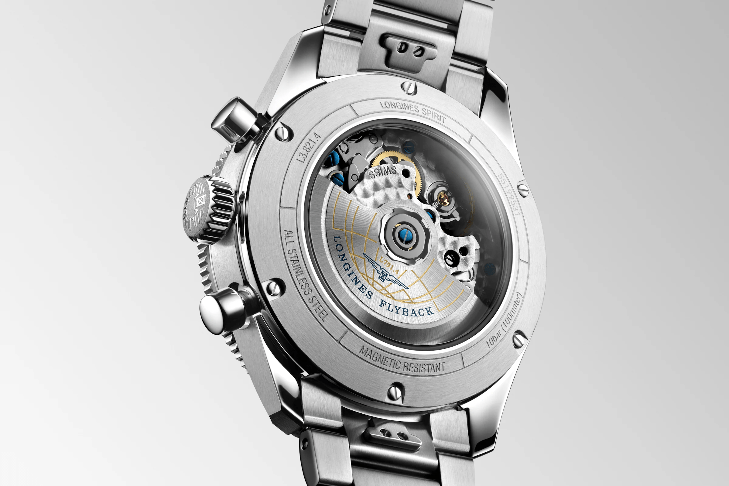 Longines Spirit Flyback 42mm Chronograph Blue Dial Men's Watch L38214936