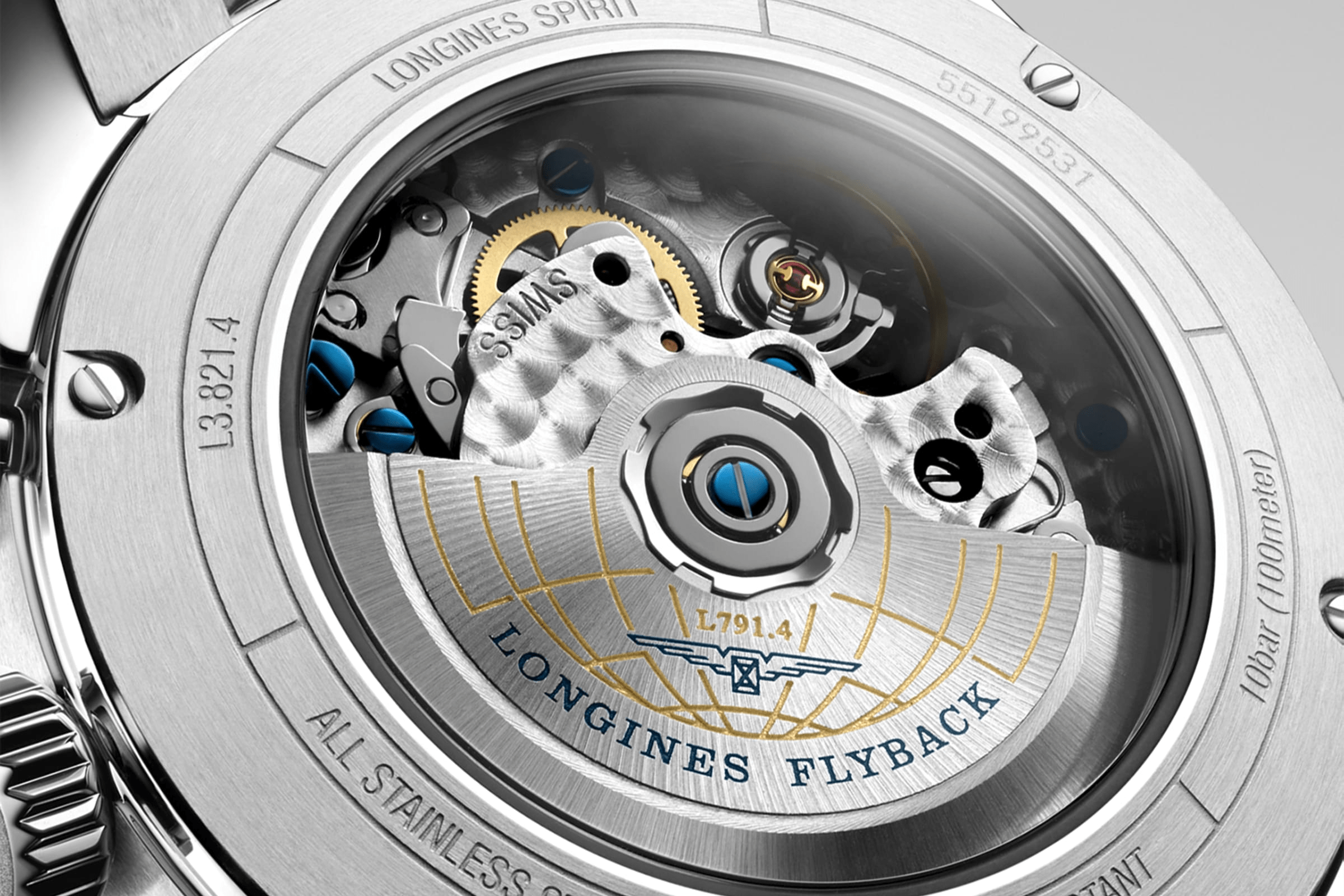 Longines Spirit Flyback 42mm Chronograph Blue Dial Men's Watch L38214936