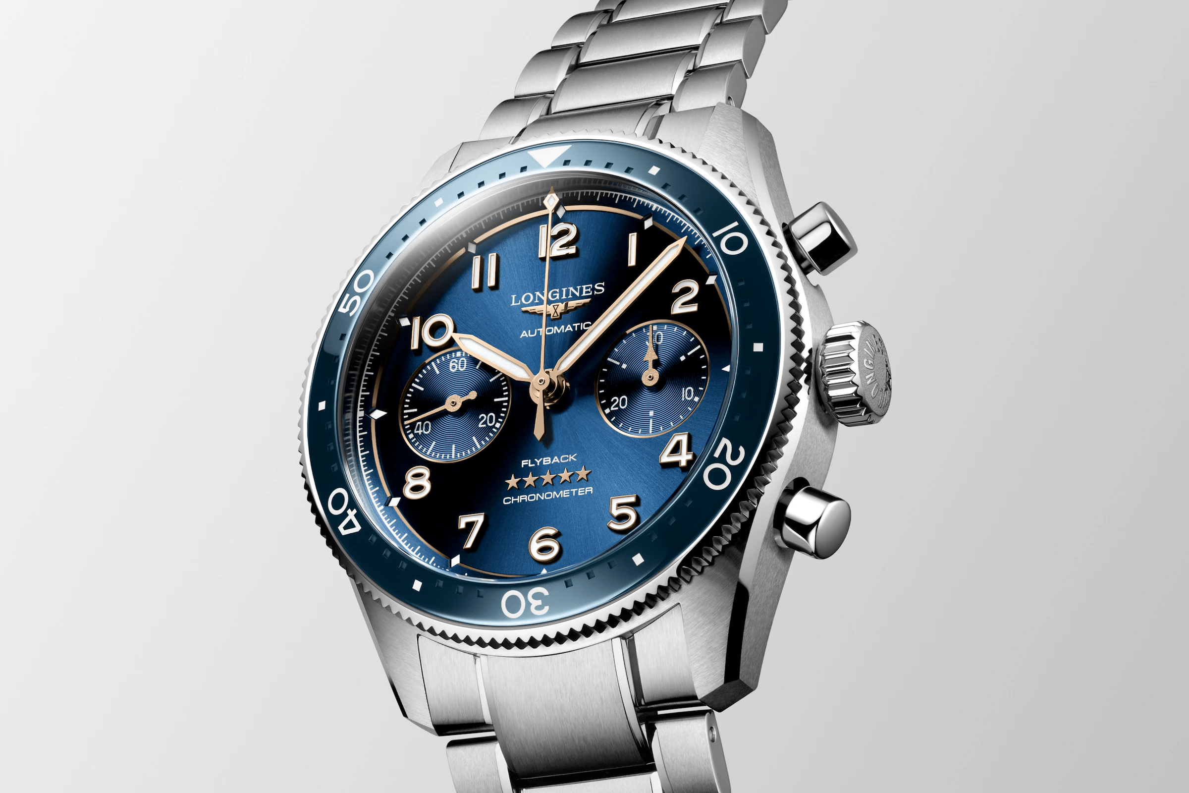 Longines Spirit Flyback 42mm Chronograph Blue Dial Men's Watch L38214936