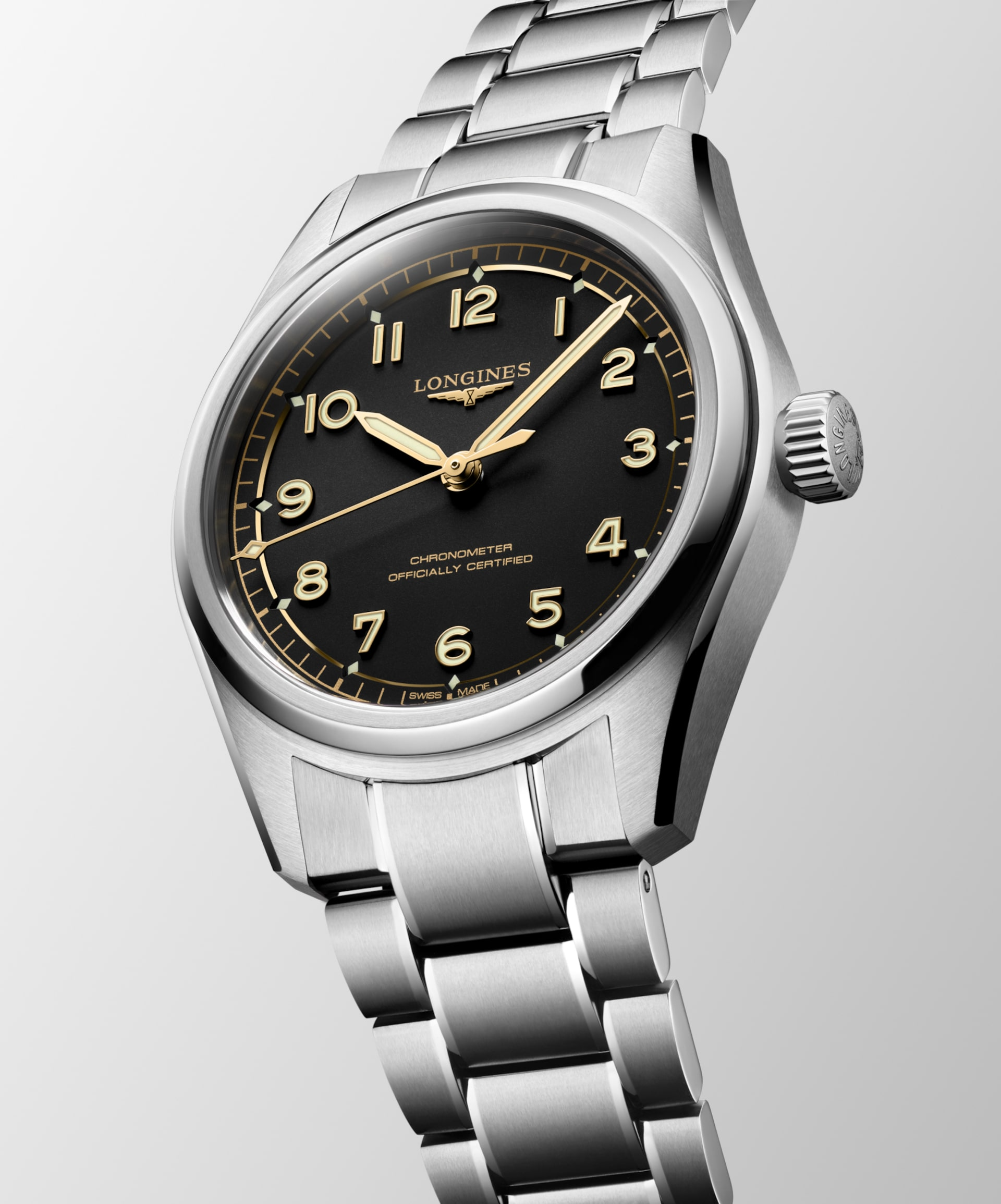 Longines Spirit Pilot 39mm Black Matt Dial Men's Watch L38094536