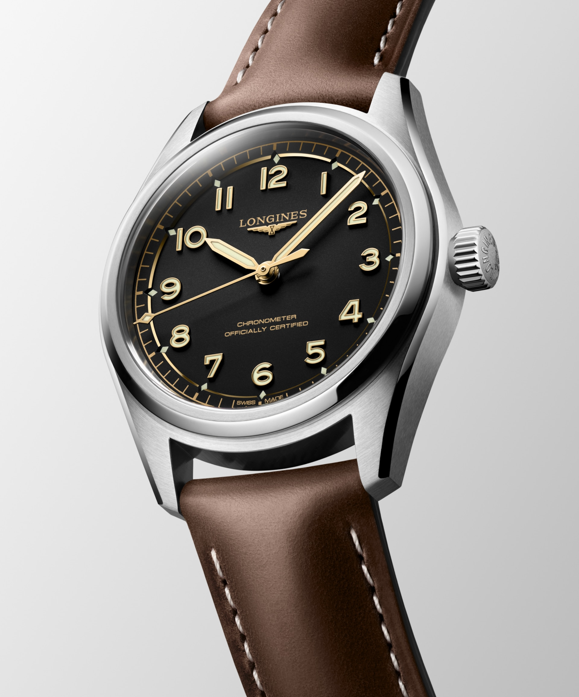 Longines Spirit Pilot 39mm Black Matt Dial Men's Watch L38094532
