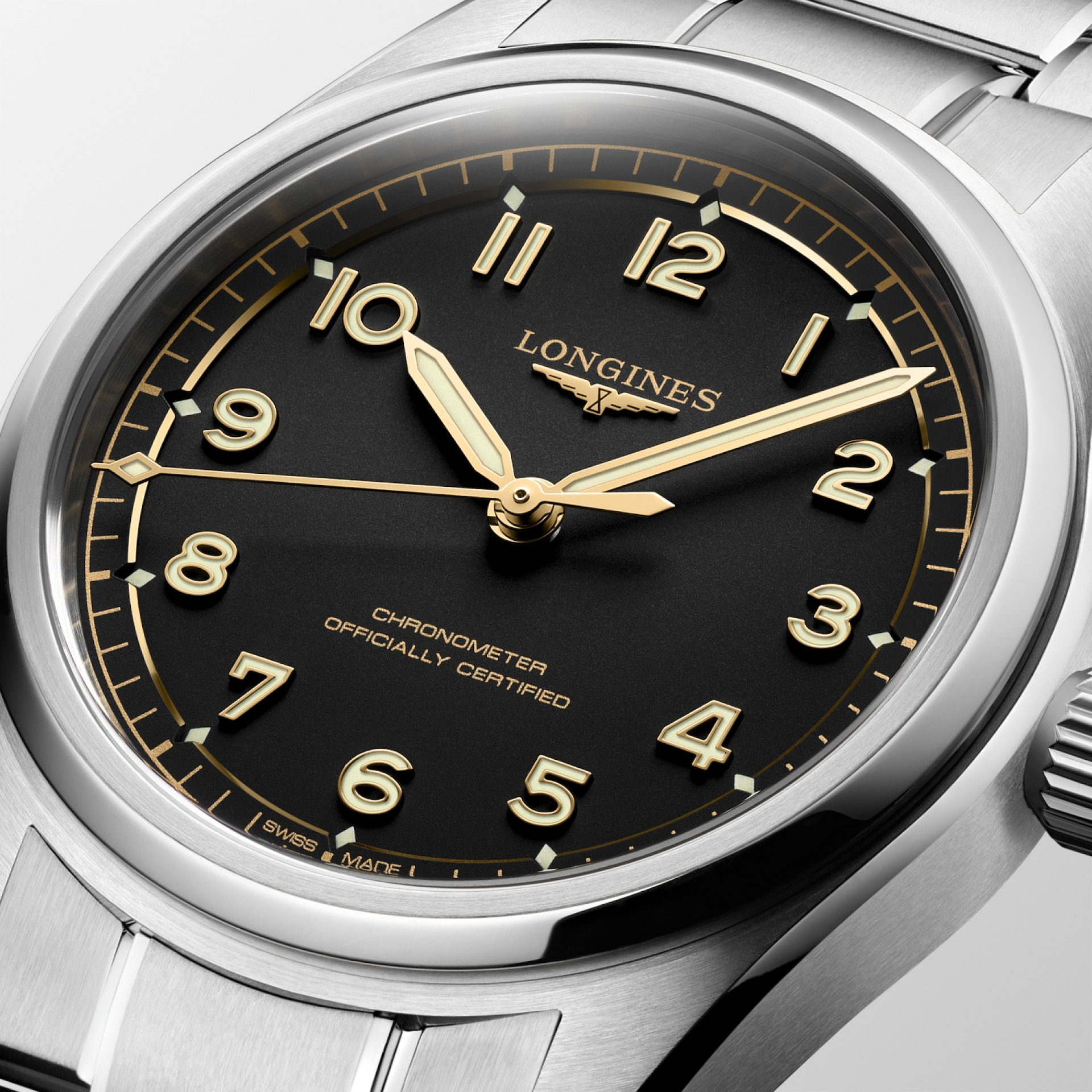 Longines Spirit Pilot 39mm Black Matt Dial Men's Watch L38094536