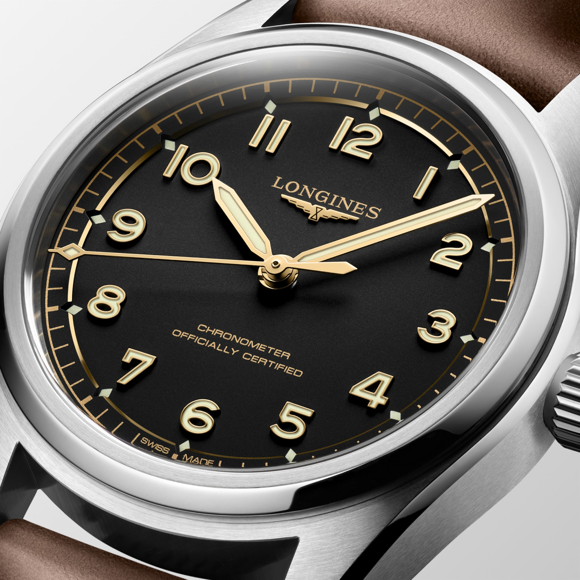 Longines Spirit Pilot 39mm Black Matt Dial Men's Watch L38094532