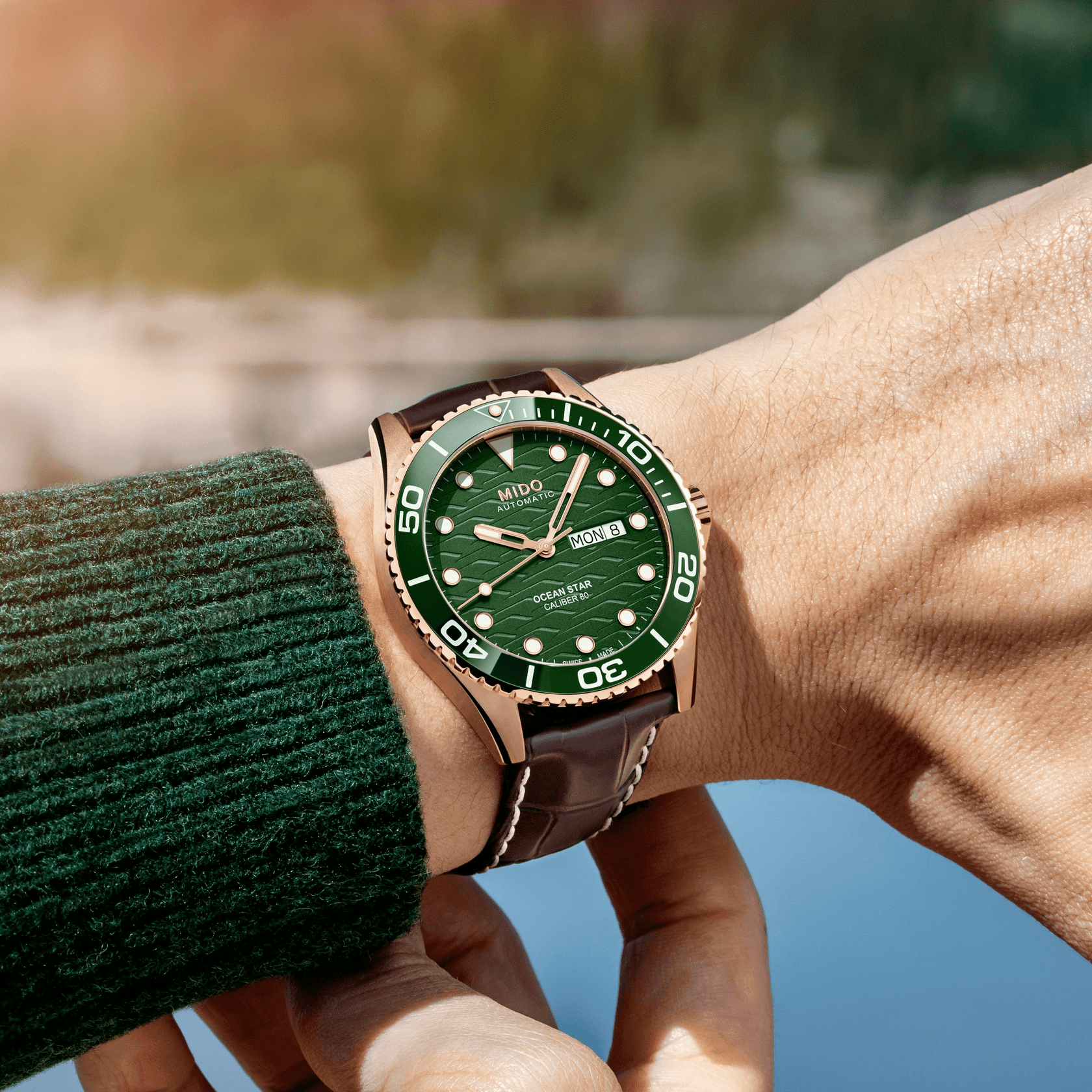 Mido Ocean Star 200C 42.5mm Green Dial Men's Watch M0424303609100