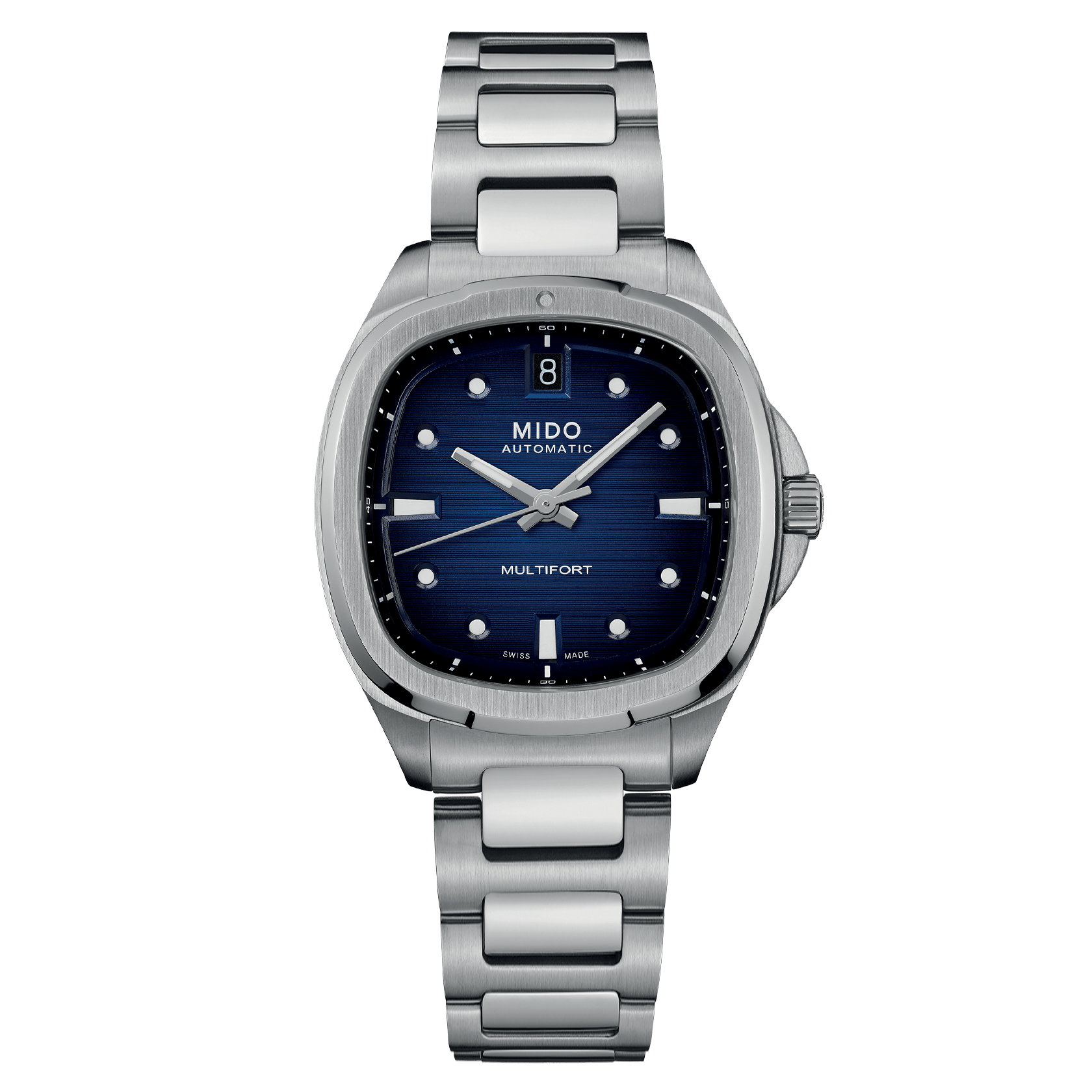 Mido Multifort TV 35mm Blue Dial Steel Unisex Watch M0493071104100