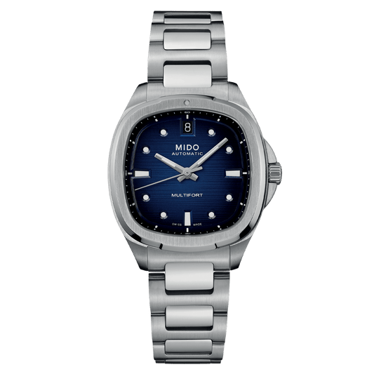 Mido Multifort TV 35mm Blue Dial Steel Unisex Watch M0493071104100