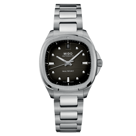 Mido Multifort TV 35mm Grey Dial Steel Unisex Watch M0493071108100