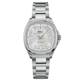 Mido Multifort TV 35mm White Mother-Of-Pearl Steel Women's Watch M0493071110600