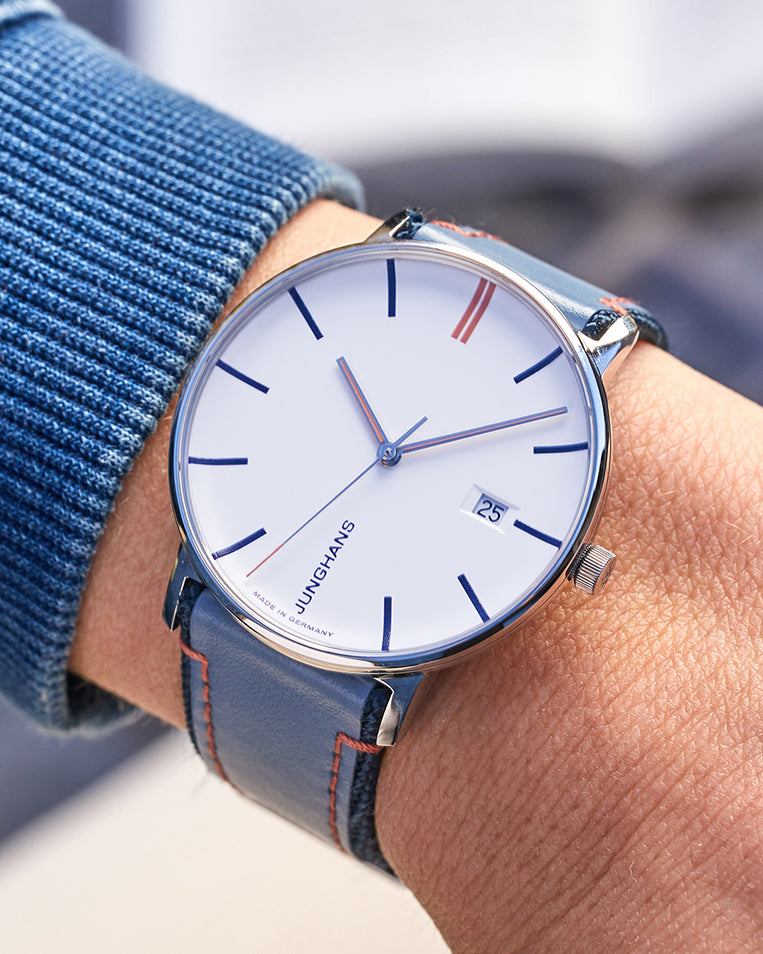 Junghans FORM Quarz 39.9mm White Dial Men's Watch 41/4481.00