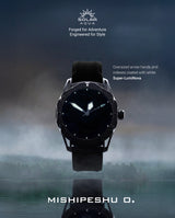SOLAR AQUA Mishipeshu O. Black Modern 40mm Black Dial Men's Watch SA0050.0021