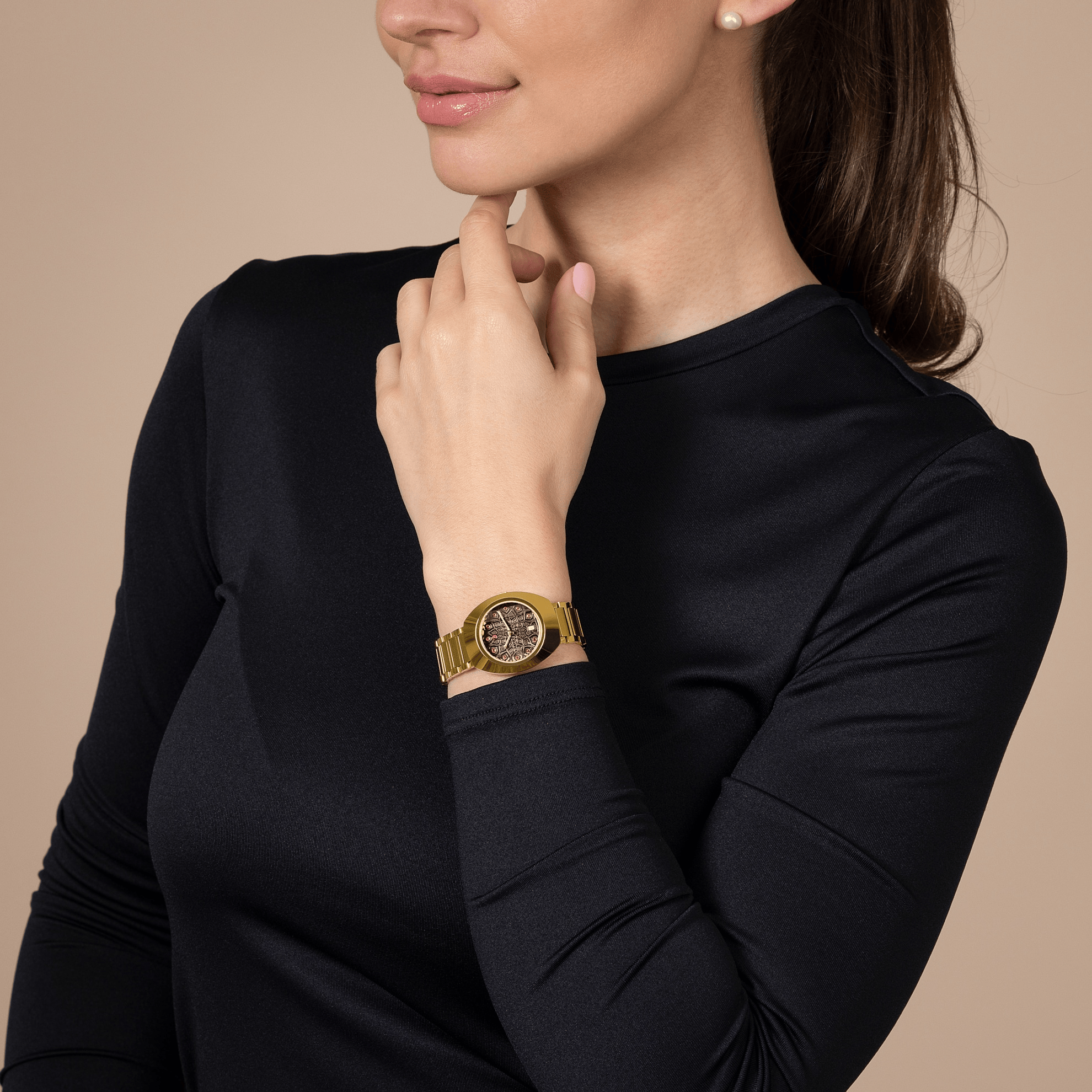 RADO DiaStar Original 30mm Automatic Black-Yellow Dial Women's Watch R12171653