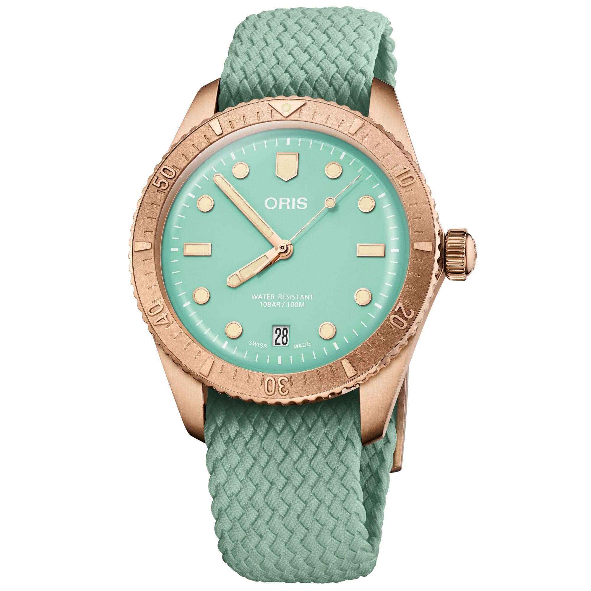 Oris Divers Sixty‑Five 'Cotton Candy' 38mm Green Dial Men's Watch 01 733 7771 3157-07 3 19 03BRS