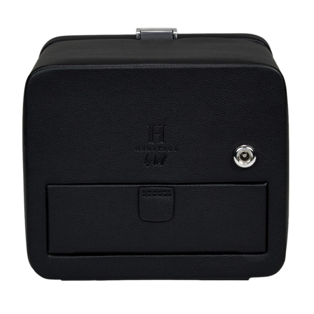 WOLF Windsor Single Watch Winder With Cover Black 4525029
