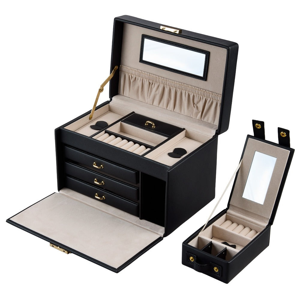 WOLF Heritage Small Black Jewelry Box 280002