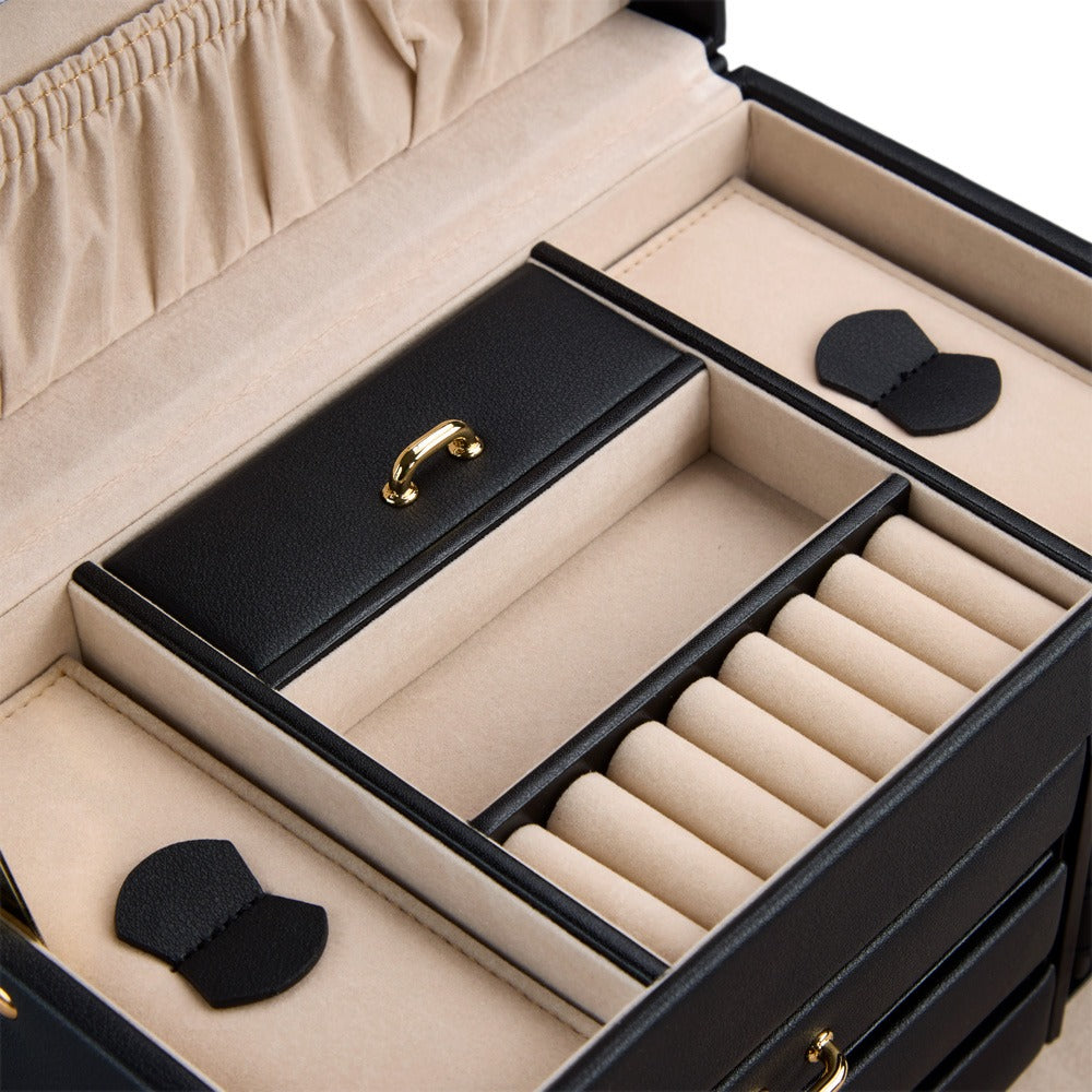 WOLF Heritage Small Black Jewelry Box 280002